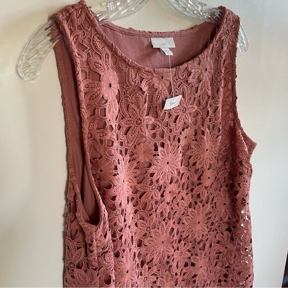 NWT J. Jill Floral Crochet Lace Overlay Dress - Picture 5 of 7